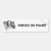 HORSE: FOAL: PENCIL ART: REALISM BUMPER STICKERS