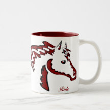 Horse In Red Mug