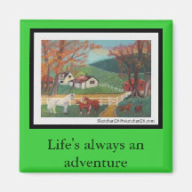 Horse Landscape Fridge Magnets