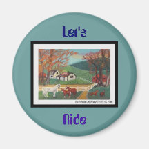 Horse Landscape Refrigerator Magnet