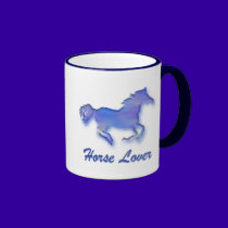 Horse Lover Blue Mug mugs
