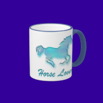 Horse Lover Mug in Turqoise mugs