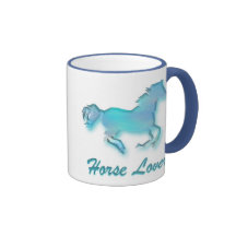 Horse Lover Mug in Turqoise