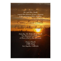 Horse N Sunrise Photo Wedding Invitations