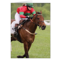 Horse Race Greeting Card