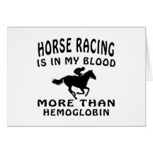Horse Racing Design Greeting Cards