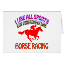 Horse racing designs card