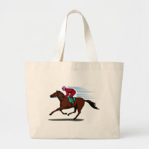 horse racing equestrian sport canvas bag