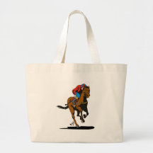 horse racing equestrian sport tote bag
