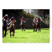 Horse Racing Field Greeting Card