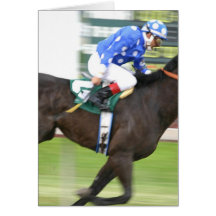 Horse racing greeting cards