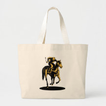horse racing jockey sport canvas bag