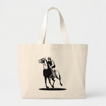 horse racing jockey sport tote bag