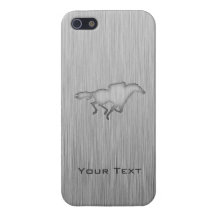 Horse Racing; metal-look iPhone 5 Cover