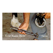 Horse shoeing business card