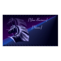 Horse Silhouette Shadowed Business Card