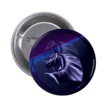 Horse Silhouette Shadowed Button