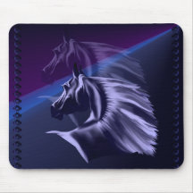 Horse Silhouette Shadowed Mousepad