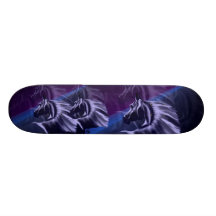 Horse Silhouette Shadowed Skateboard