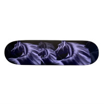 Horse Silhouette Shadowed Skateboard