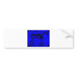 horse skeleton blue bumper stickers