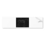 Horse skeleton grey bumper stickers