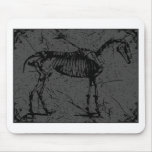 Horse Skeleton Grey mousepads