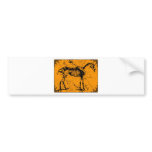 Horse Skeleton Orange bumper stickers