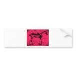 Horse skeleton pink bumper stickers