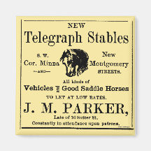 Horse Stable Newspaper Advertisement Magnets