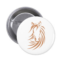 Horse T-shirts, Shirts and Custom Horse Clothing Pinback Button