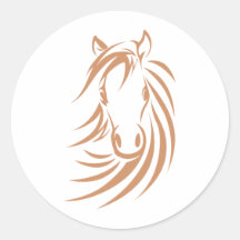 Horse T-shirts, Shirts and Custom Horse Clothing Round Sticker
