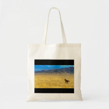 horse to mountain canvas bag
