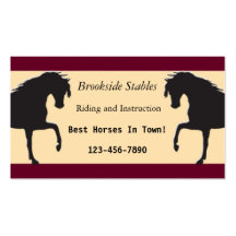 Horseback Riding Business Card