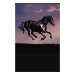 Horses Dance silhouette at sunset Customised Stationery