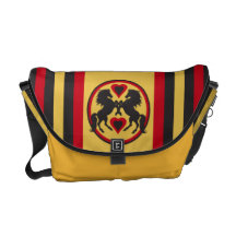 HORSES LOVE DANCE GOLD Messenger Bag