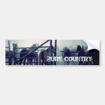 Horses Pure Country Bumper Stickers