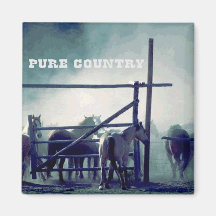 Horses Pure Country Refrigerator Magnet