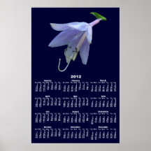 Hosta flower calendar ~ print