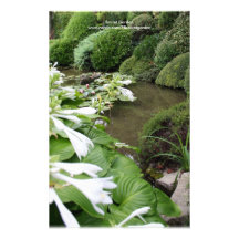 Hosta in a Zen Garden Customized Stationery