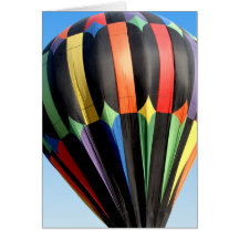 Hot Air Balloon In Flight Card