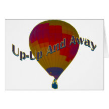 Hot air balloon - up-up and away card