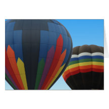 Hot Air Balloons In Flight Card