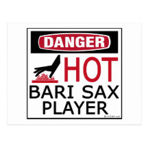 Hot Bari Sax Player Post Cards