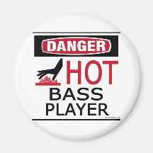 Hot Bass Player Fridge Magnets