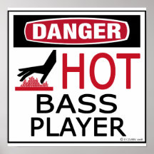 Hot Bass Player Posters