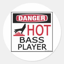 Hot Bass Player Sticker