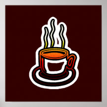 Hot Cocoa Coffee Cup Art Posters