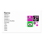 Hot Colours Peace T-shirts and Gifts Business Card Template