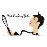 hot cooking babe woman chef baker business card... business cards